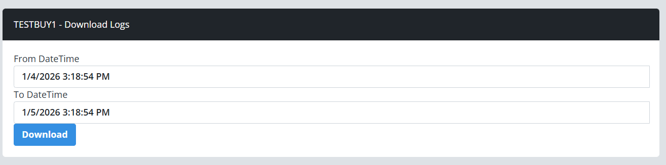 Report Log Replay Download Logs.